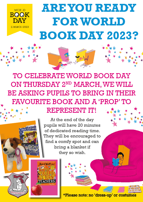 World Book Day Celebrations for 2023 Whiteknights Primary School